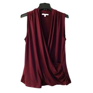 Stitchfix Berry Purple Red Draped Front Knit Top